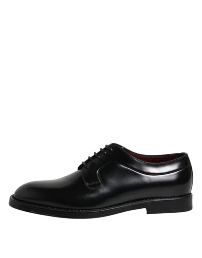 Dolce &amp; Gabbana – Derby-Schuhe aus schwarzem Leder mit Schnürung