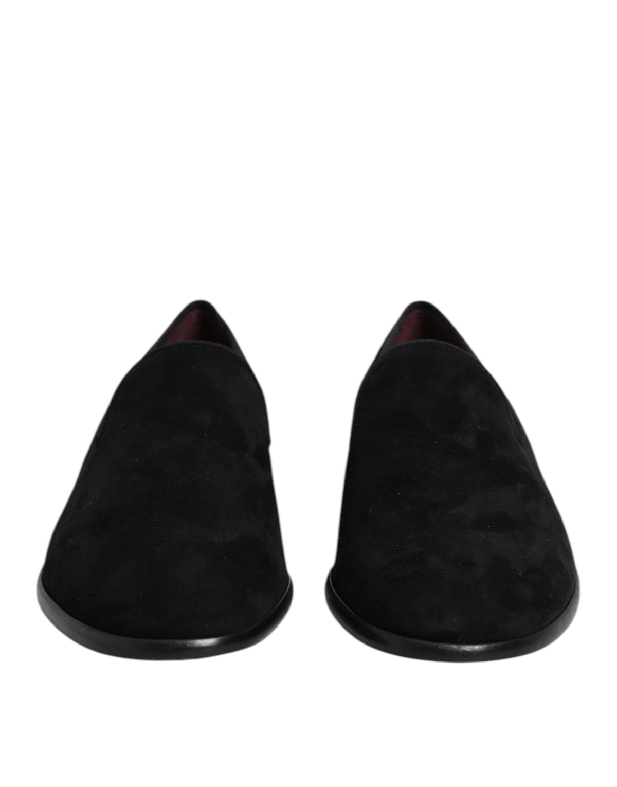 Dolce &amp; Gabbana – Slipper aus schwarzem Wildleder, formelle Schuhe