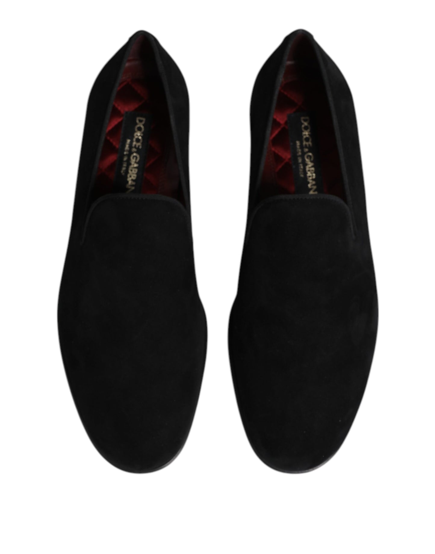 Dolce &amp; Gabbana – Slipper aus schwarzem Wildleder, formelle Schuhe