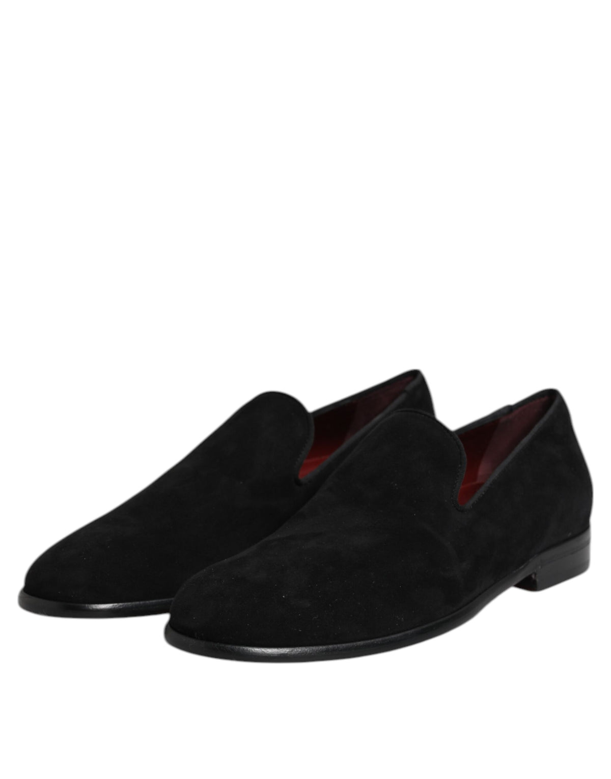 Dolce &amp; Gabbana – Slipper aus schwarzem Wildleder, formelle Schuhe