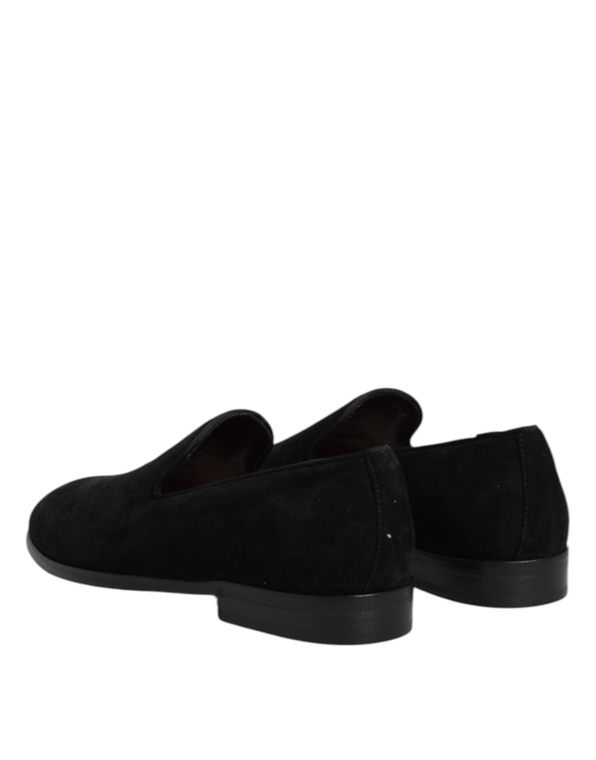 Dolce &amp; Gabbana – Slipper aus schwarzem Wildleder, formelle Schuhe