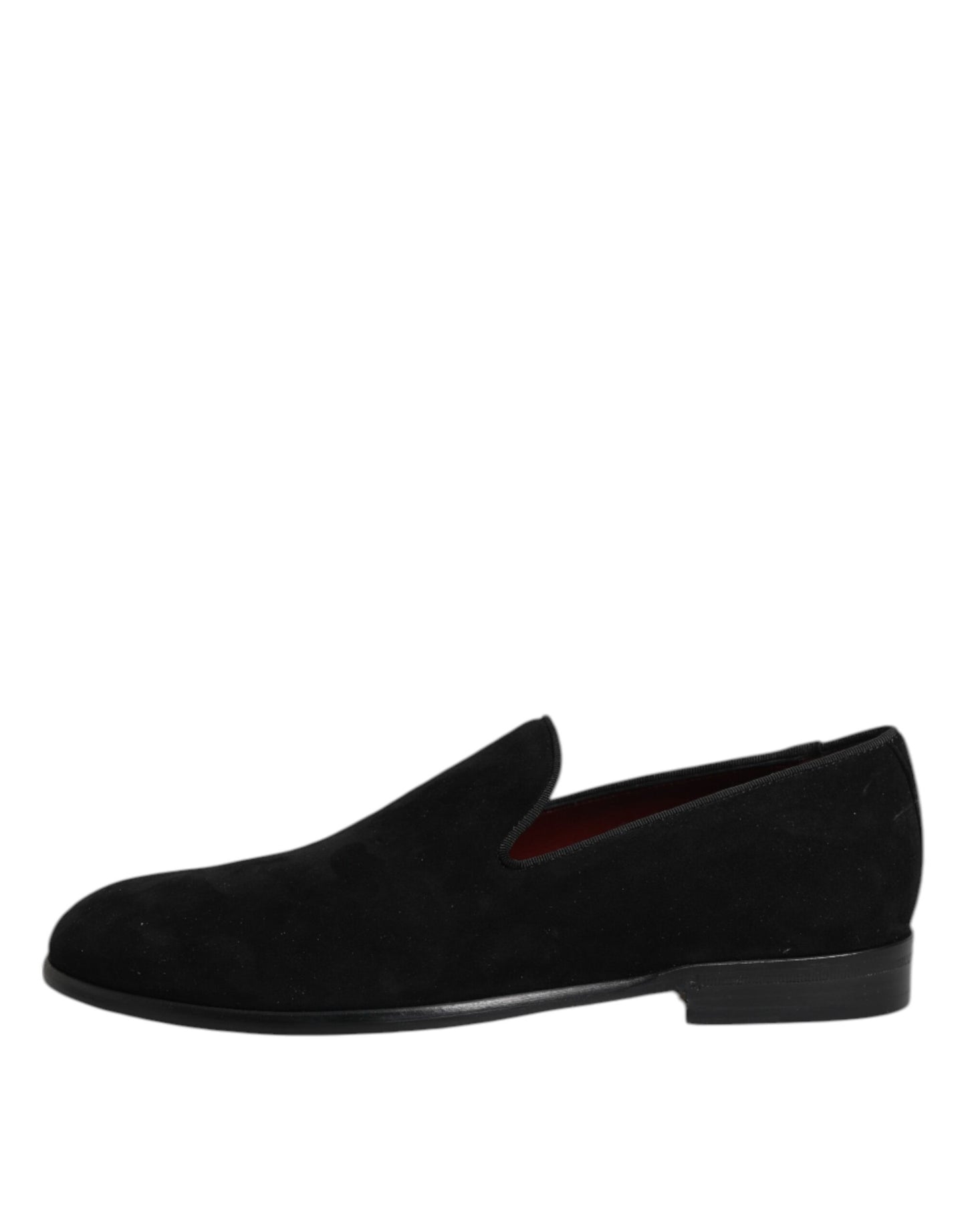 Dolce &amp; Gabbana – Slipper aus schwarzem Wildleder, formelle Schuhe