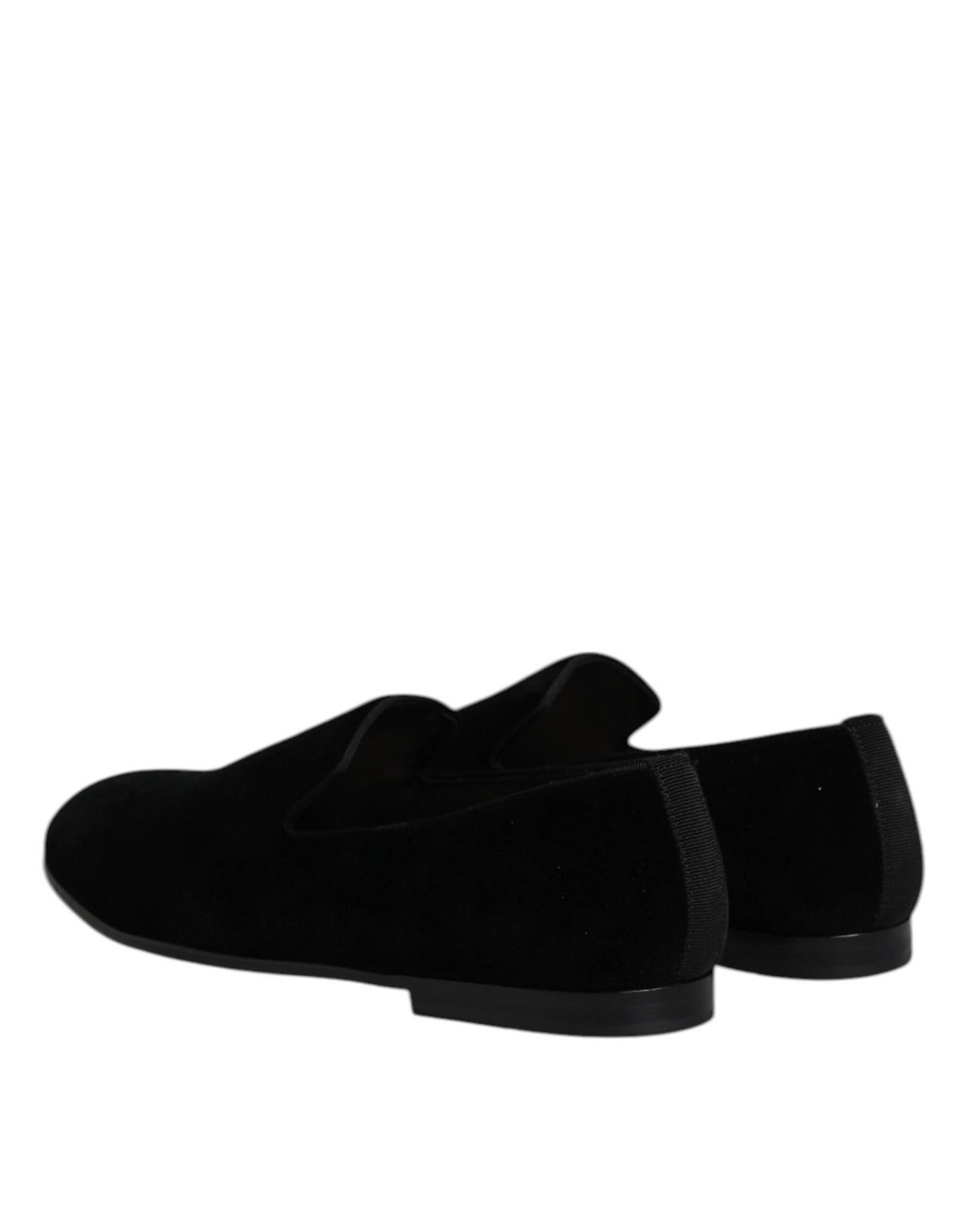 Dolce &amp; Gabbana – Slipper aus schwarzem Samt, formelle Schuhe