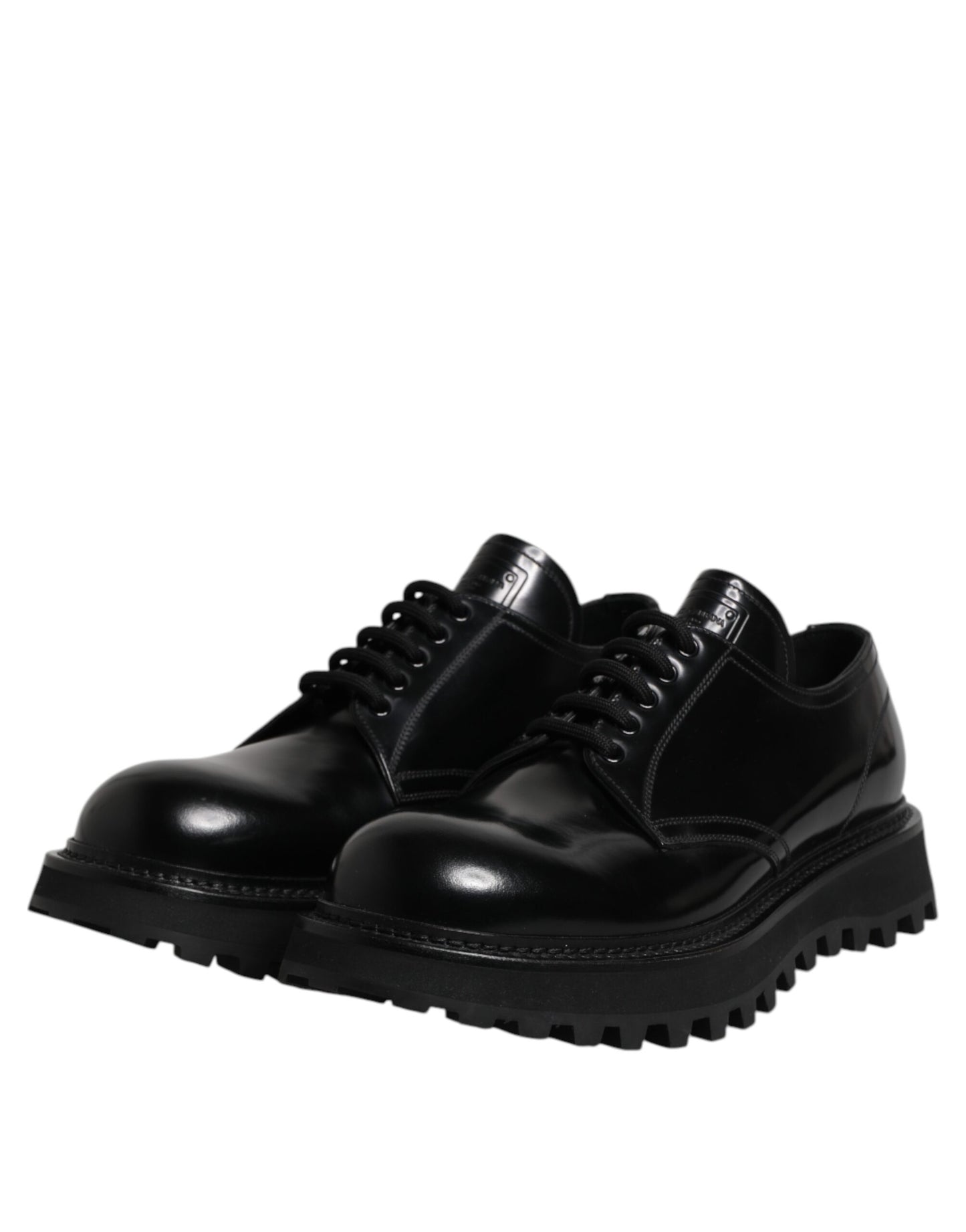Dolce &amp; Gabbana – Derby-Schnürschuhe aus schwarzem Leder für Herren