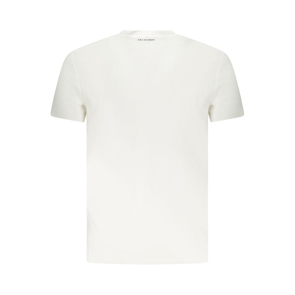 Trussardi Weißes Baumwoll-T-Shirt für Herren