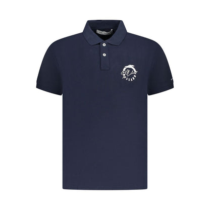 Blaues Herren-Poloshirt aus Trussardi-Baumwolle