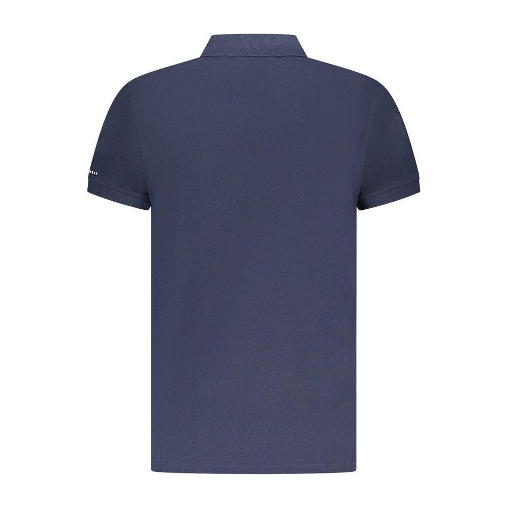 Blaues Herren-Poloshirt aus Trussardi-Baumwolle