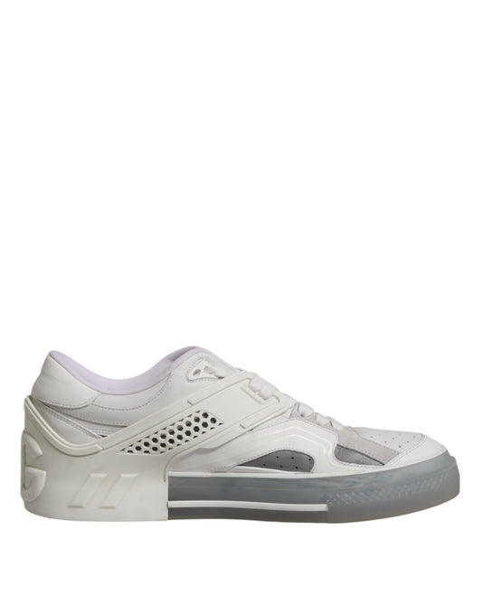 Dolce &amp; Gabbana Weiße Low Top DG-geprägte Herren Sneakers Schuhe