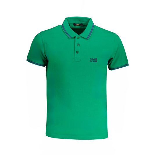 Grünes Poloshirt aus Baumwolle von Cavalli Class