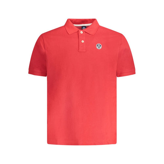 North Sails Herren-Poloshirt aus roter Baumwolle
