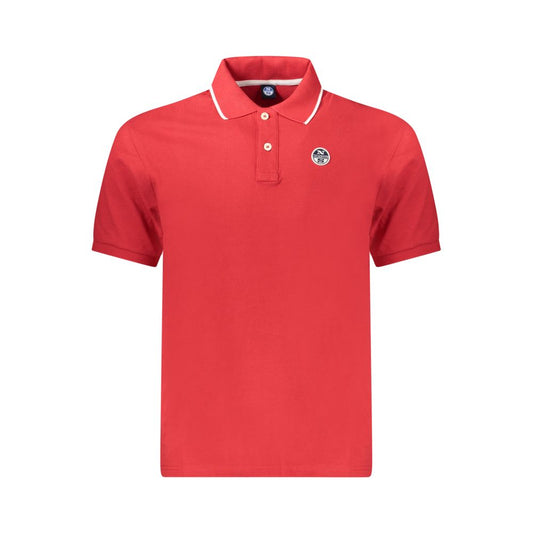 North Sails Herren-Poloshirt aus roter Baumwolle