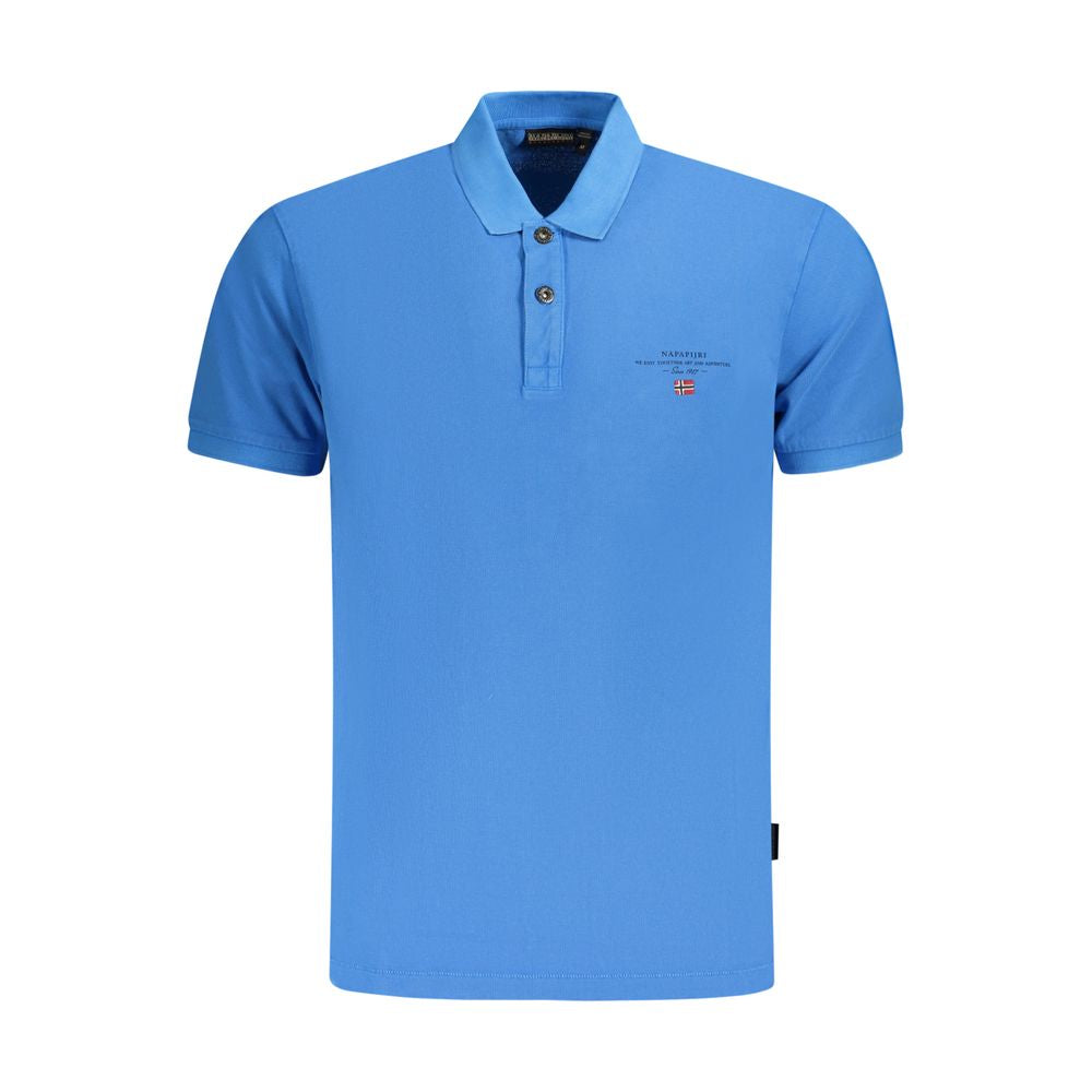 Napapijri Blaues Herren-Poloshirt aus Baumwolle