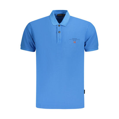 Napapijri Blaues Herren-Poloshirt aus Baumwolle