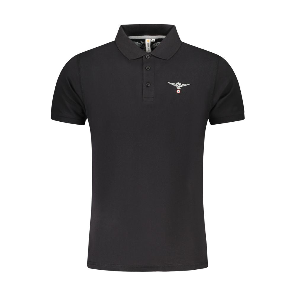 Poloshirt aus schwarzer Baumwolle von Accademia Militare