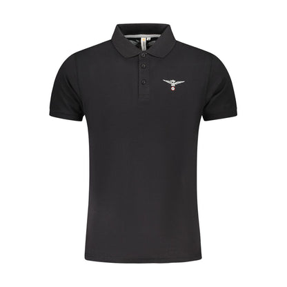 Poloshirt aus schwarzer Baumwolle von Accademia Militare