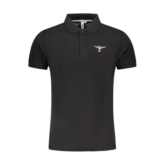 Poloshirt aus schwarzer Baumwolle von Accademia Militare