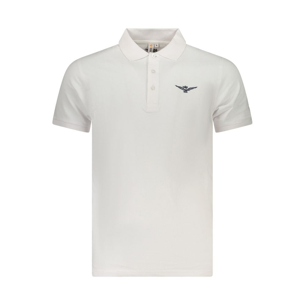 Accademia Militare Poloshirt aus weißer Baumwolle