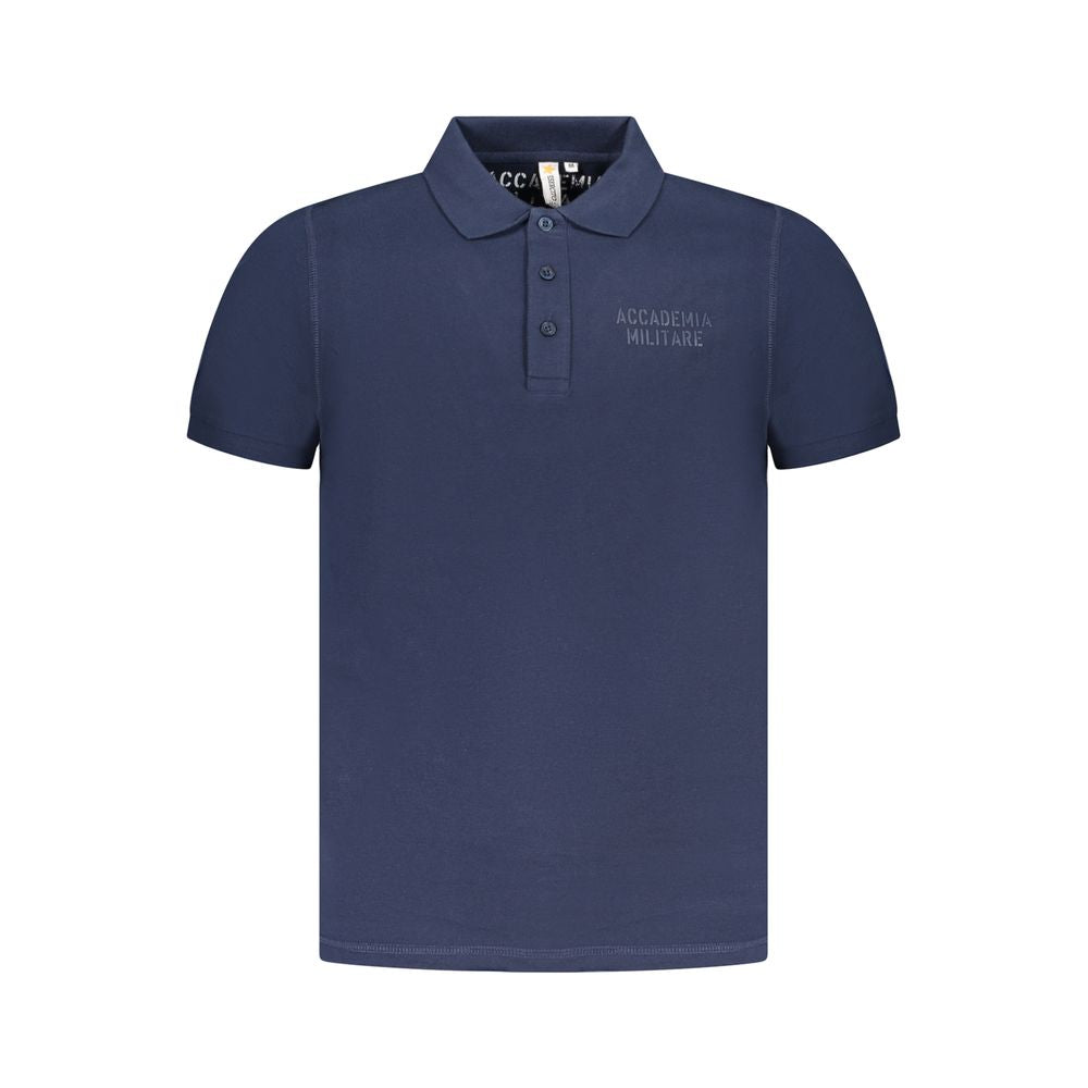 Blaues Baumwoll-Poloshirt der Accademia Militare