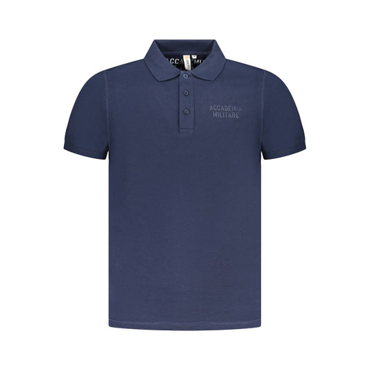 Blaues Baumwoll-Poloshirt der Accademia Militare