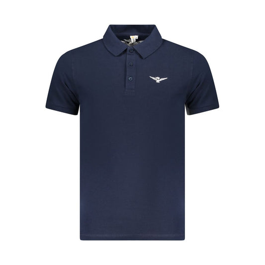 Blaues Baumwoll-Poloshirt der Accademia Militare