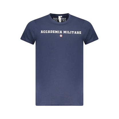Blaues Baumwoll-T-Shirt der Accademia Militare