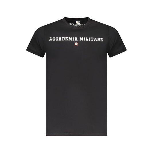 Schwarzes Baumwoll-T-Shirt von Accademia Militare