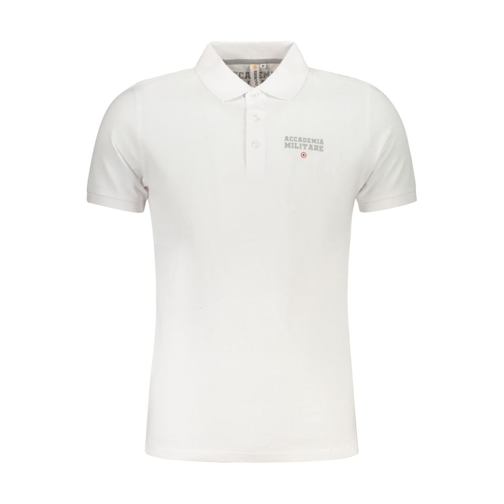 Accademia Militare Poloshirt aus weißer Baumwolle