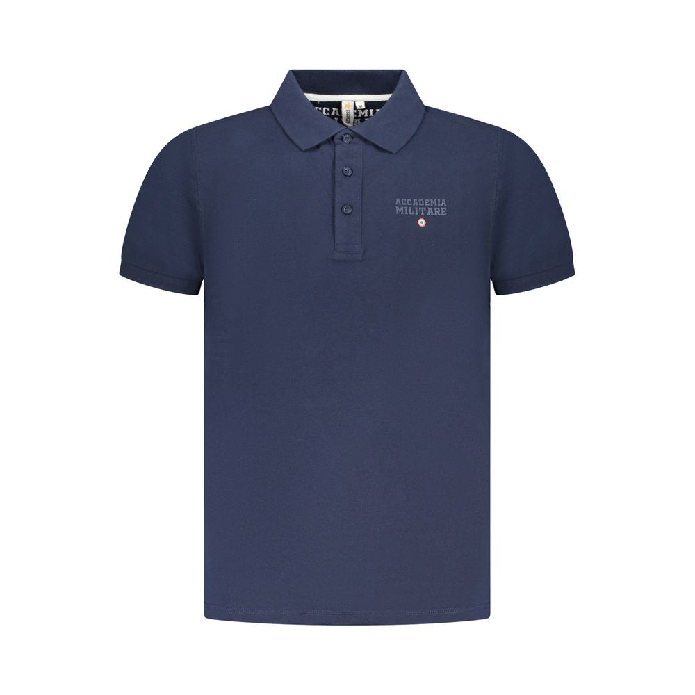 Blaues Baumwoll-Poloshirt der Accademia Militare