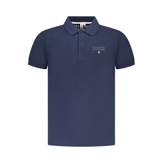 Blaues Baumwoll-Poloshirt der Accademia Militare