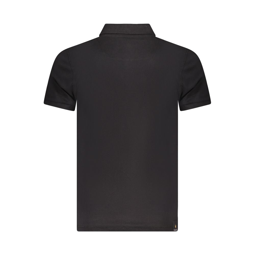 Poloshirt aus schwarzer Baumwolle der Accademia Militare