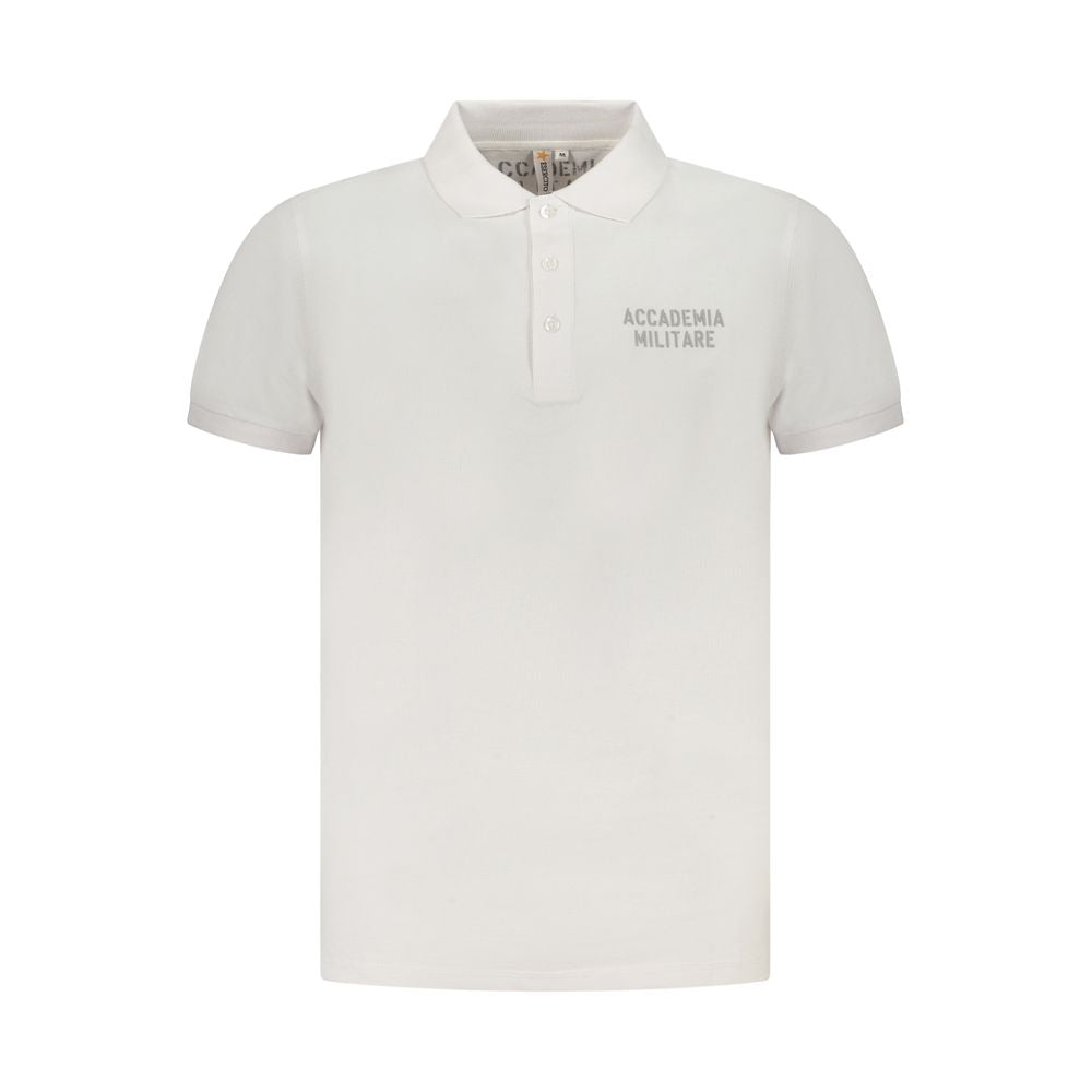 Accademia Militare Poloshirt aus weißer Baumwolle