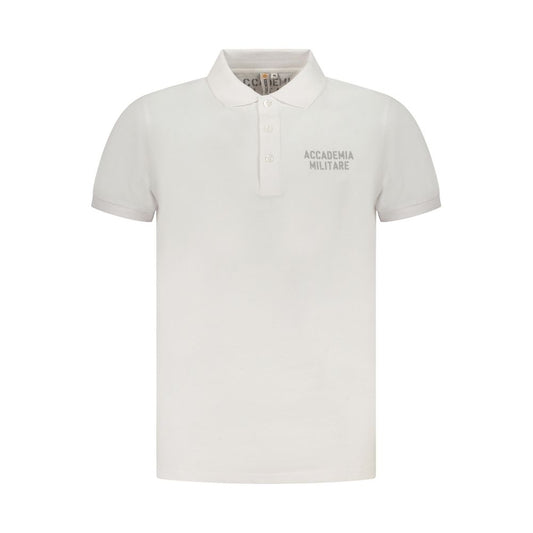 Accademia Militare Poloshirt aus weißer Baumwolle
