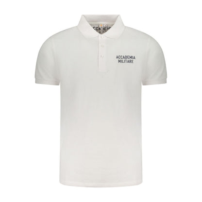 Accademia Militare Poloshirt aus weißer Baumwolle