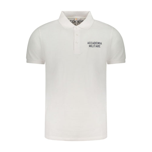 Accademia Militare Poloshirt aus weißer Baumwolle