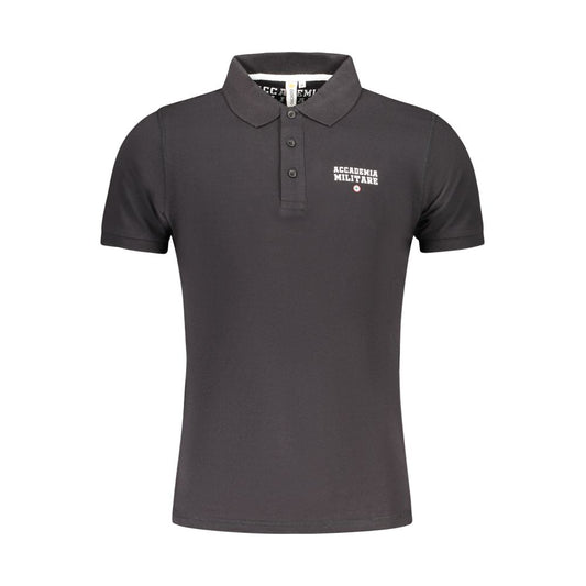 Poloshirt aus schwarzer Baumwolle von Accademia Militare