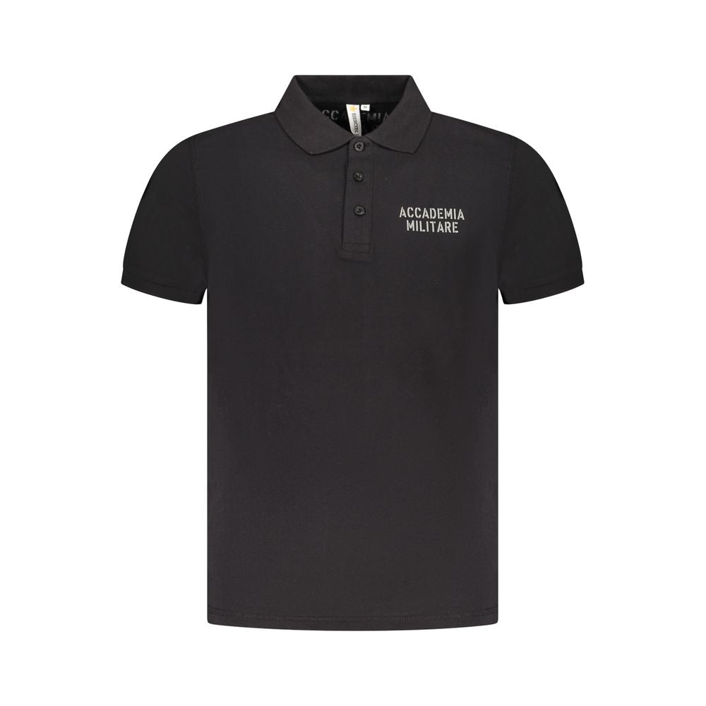 Poloshirt aus schwarzer Baumwolle von Accademia Militare