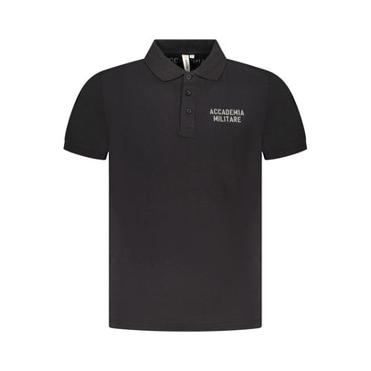 Poloshirt aus schwarzer Baumwolle von Accademia Militare