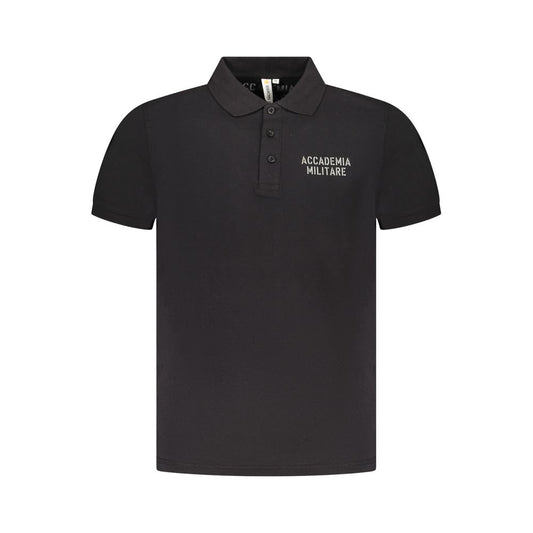 Poloshirt aus schwarzer Baumwolle von Accademia Militare