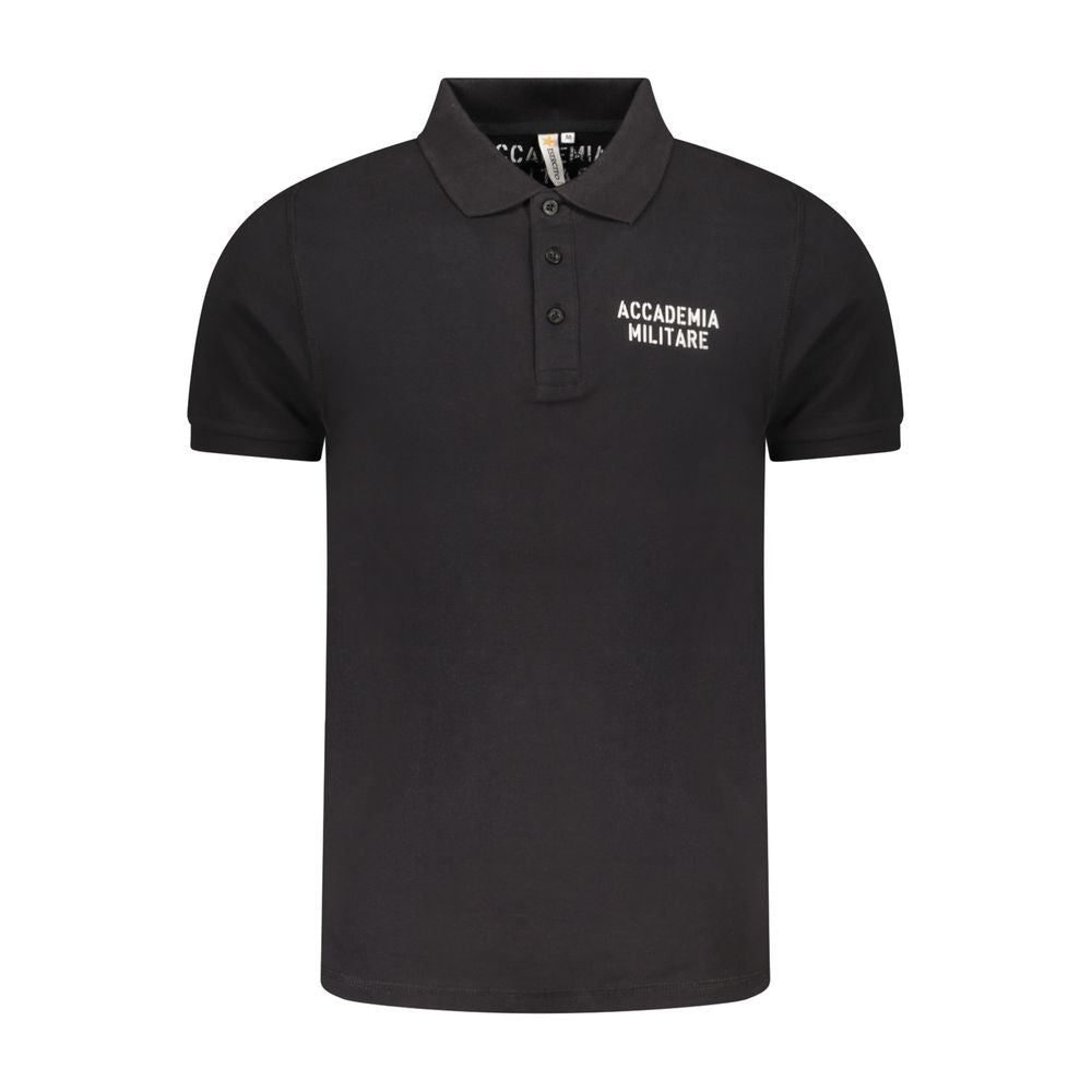 Poloshirt aus schwarzer Baumwolle von Accademia Militare