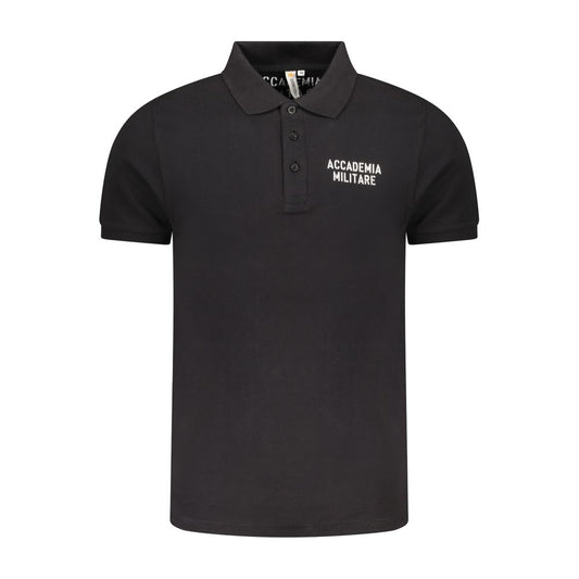 Poloshirt aus schwarzer Baumwolle von Accademia Militare