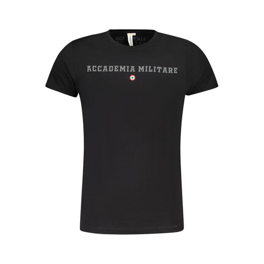 Schwarzes Baumwoll-T-Shirt von Accademia Militare