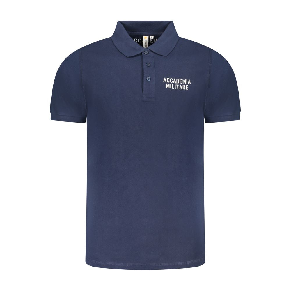 Blaues Baumwoll-Poloshirt der Accademia Militare