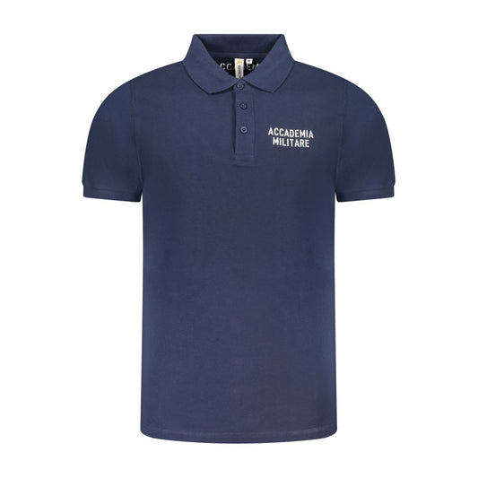 Blaues Baumwoll-Poloshirt der Accademia Militare