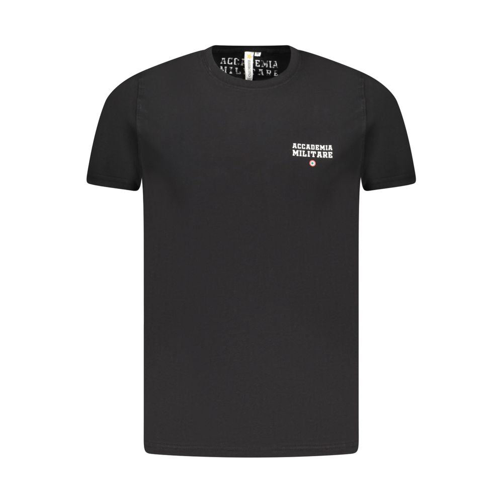 Schwarzes Baumwoll-T-Shirt von Accademia Militare