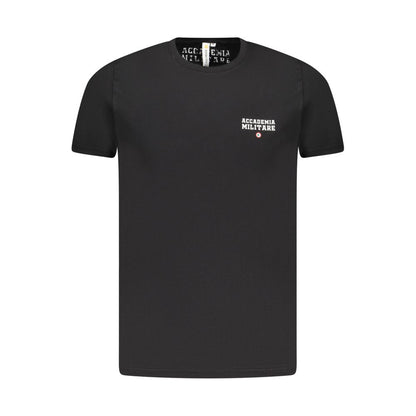 Schwarzes Baumwoll-T-Shirt von Accademia Militare