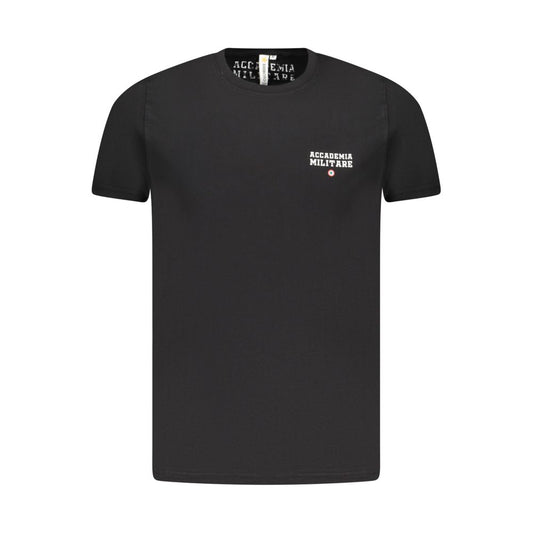 Schwarzes Baumwoll-T-Shirt von Accademia Militare