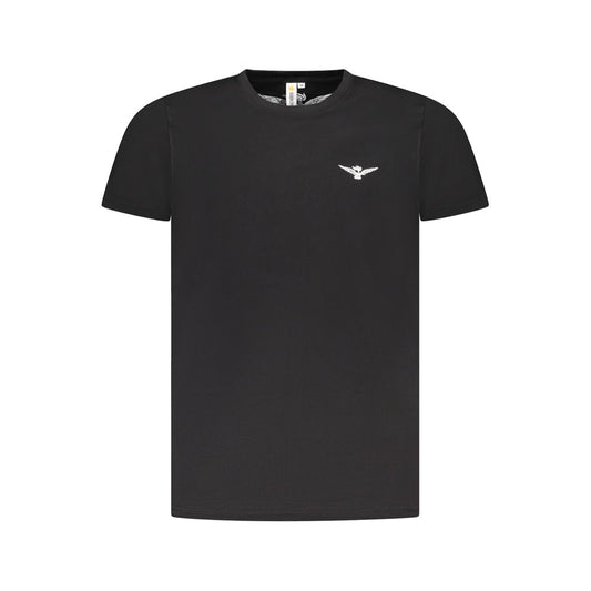 Schwarzes Baumwoll-T-Shirt von Accademia Militare