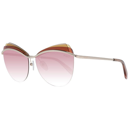 Emilio Pucci Sonnenbrille aus goldfarbenem Metall und Kunststoff