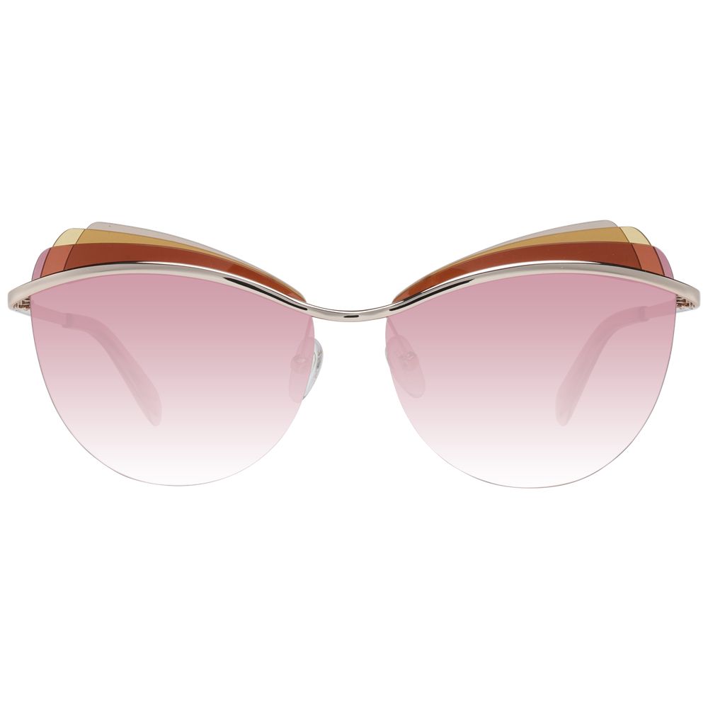 Emilio Pucci Sonnenbrille aus goldfarbenem Metall und Kunststoff