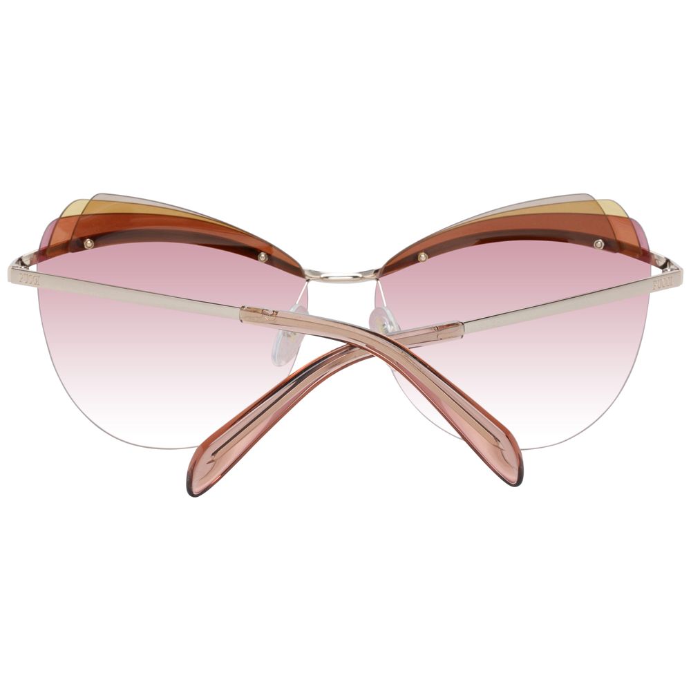 Emilio Pucci Sonnenbrille aus goldfarbenem Metall und Kunststoff